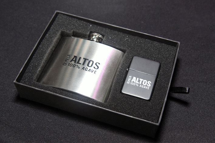 Branded Flask Gift Set